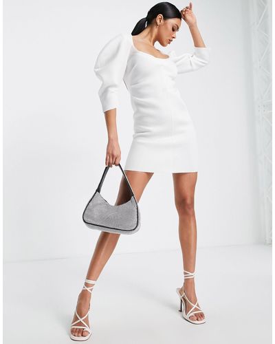 ASOS Backless Minimal Mini Dress - White