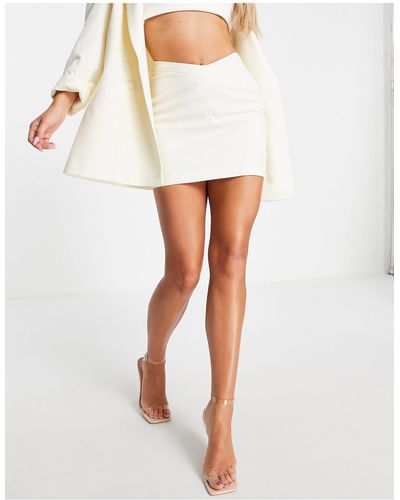 Missy Empire X Tennessee Thresher Exclusive Tailored Mini Skirt - White