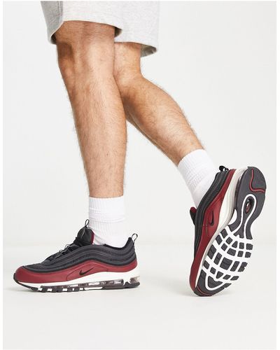 Aj1 - sneakers alte nere e rosse da Uomo di Nike in Rosso | Lyst