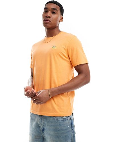 Threadbare Lemon Embroidery T-shirt - Orange