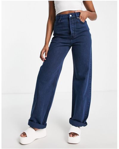 TOPSHOP – übergroße mom-jeans - Blau