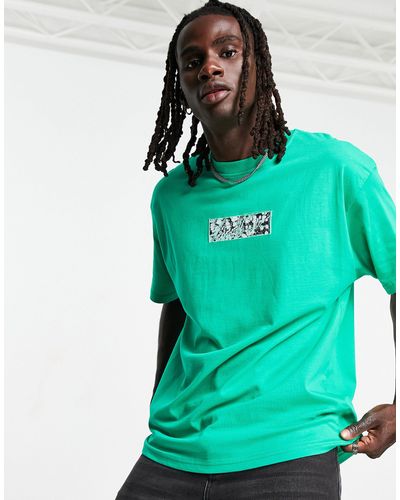 The Couture Club T-shirt comoda con stampa squadrata del logo - Verde