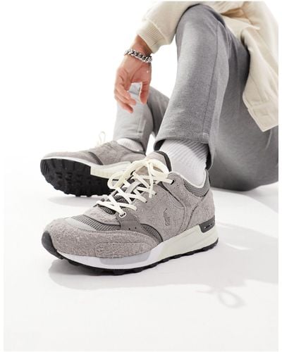 Polo Ralph Lauren – trackster 200 – sneaker aus em wildleder - Grau