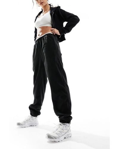The Couture Club Teddy Fleece Joggers - Black