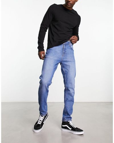 Bershka Slim-fit Jeans - Blauw