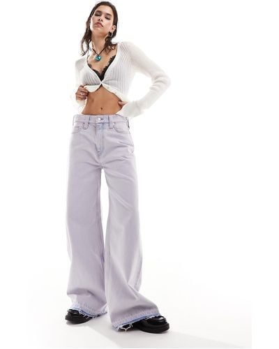 Weekday Duchess Low Waist Loose Fit baggy Jeans - White