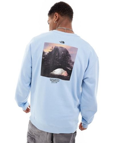 The North Face Camping Retro Back Graphic Sweatshirt - Blue