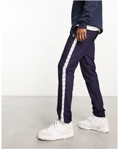 Fred Perry Joggers navy con fettucce - Blu