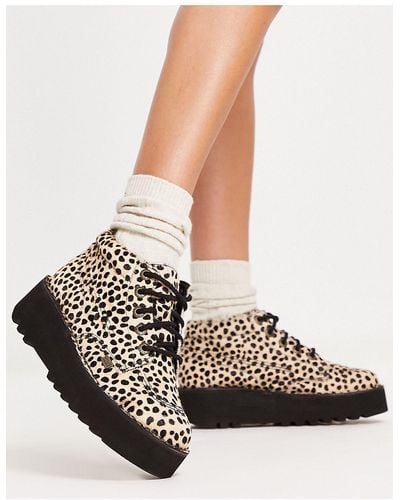 Kickers – kick hi stack – stiefel mit leopardenmuster - Mehrfarbig