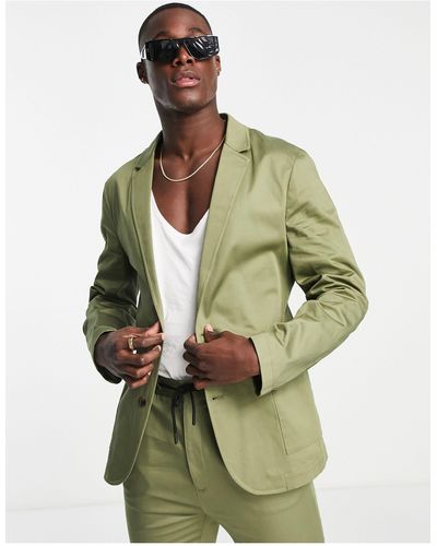 ASOS Slim Suit Jacket - Green