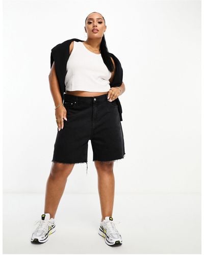 Calvin Klein Plus Mom Shorts - Black