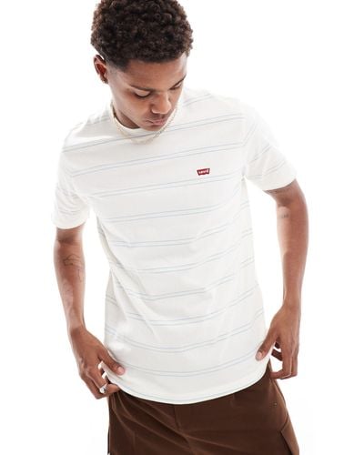 Levi's Original Batwing Logo Stripe T-shirt - White