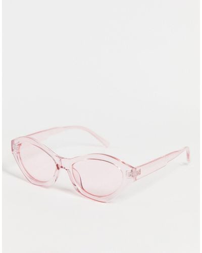 Pieces Angled Sunglasses - Pink