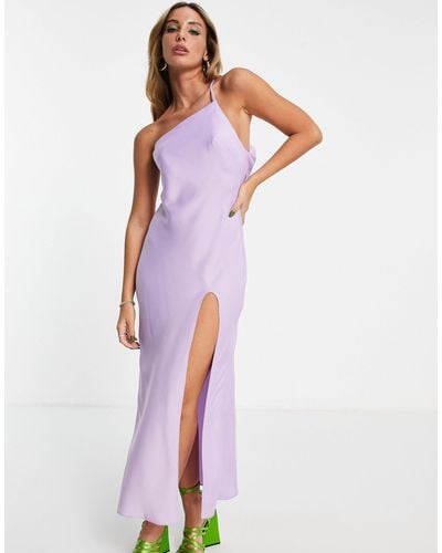 ASOS One Shoulder Midaxi Dress - Purple