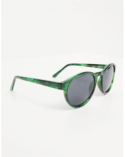 A.Kjærbede Marvin - occhiali da sole rotondi trasparente effetto marmo - Nero