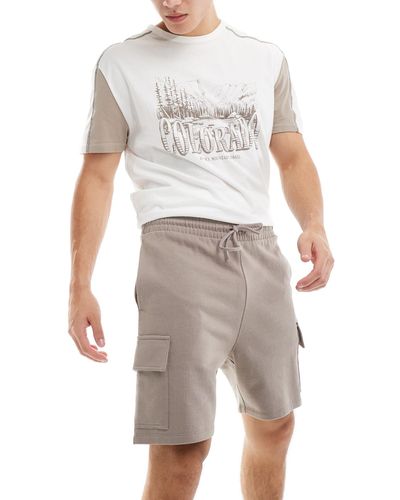 ASOS – schmale cargo-shorts - Mehrfarbig
