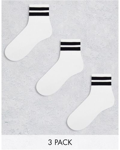 ASOS Confezione da 3 paia di calzini - Bianco