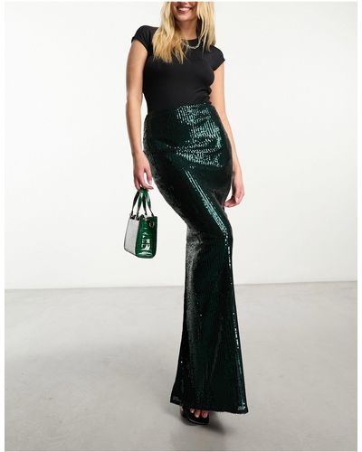 Style Cheat Exclusive Sequin Skirt - Green