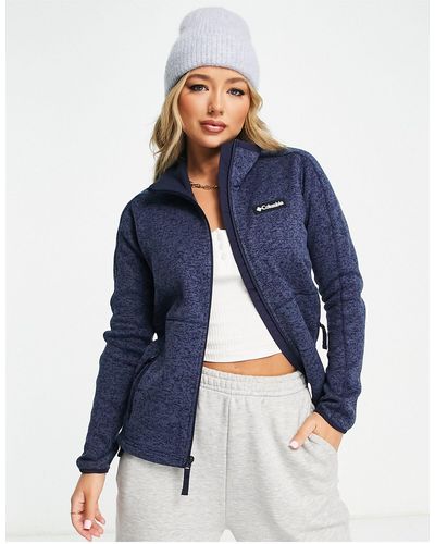 Columbia – sweater weather – gewirkte fleecejacke - Blau