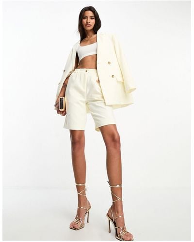 French Connection Luxe Tailored Short Co-ord - White