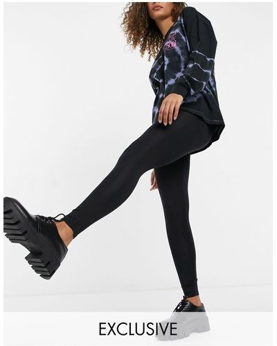 COLLUSION slinky legging flare in black