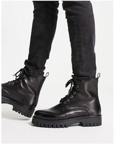 ASRA Luiz Lace Up Boots - Black