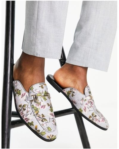 ASOS Backless Mule Loafers - Grey