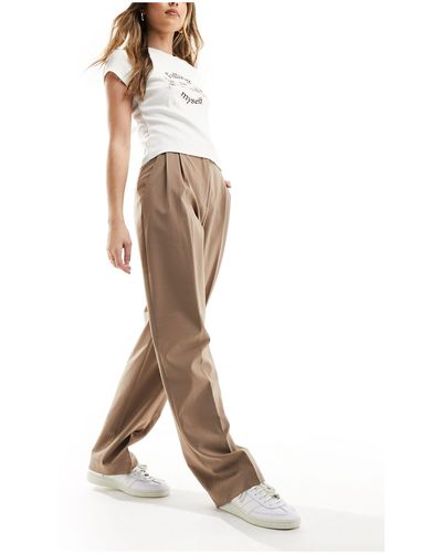 & Other Stories Relaxed Tailored Trousers - Natural