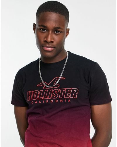 Hollister T-shirt With Ombre Effect - Red