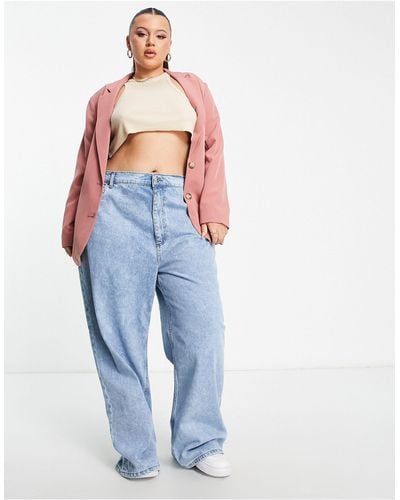 Simply Be Oversized Blazer Co-ord - Pink