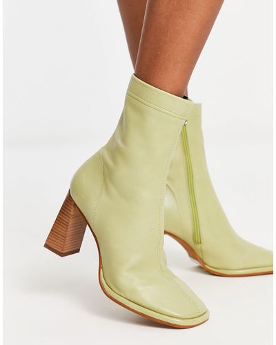 ASOS Botas verdes estilo calcetín - Amarillo