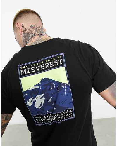 The North Face T-shirt Met Faces Everest-print Op - Zwart