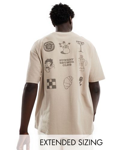 ASOS Oversized T-shirt - Natural
