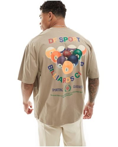 ASOS Asos dark future - t-shirt oversize avec imprimé style sport dans le dos - marron