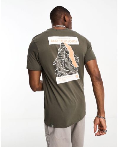 The North Face Matterhorn Face - T-shirt Met Print Op - Grijs