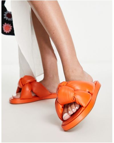 SIMMI Shoes Simmi london – vetta – wattierte slider aus pu - Orange
