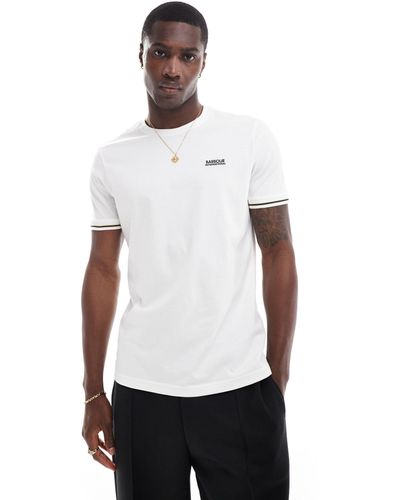 Barbour Tipped Logo T-shirt - White