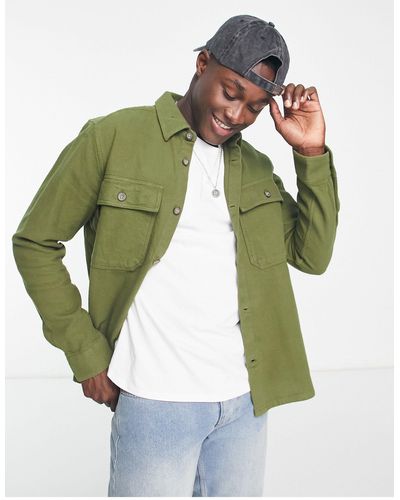 Only & Sons Flannel Overshirt - Green