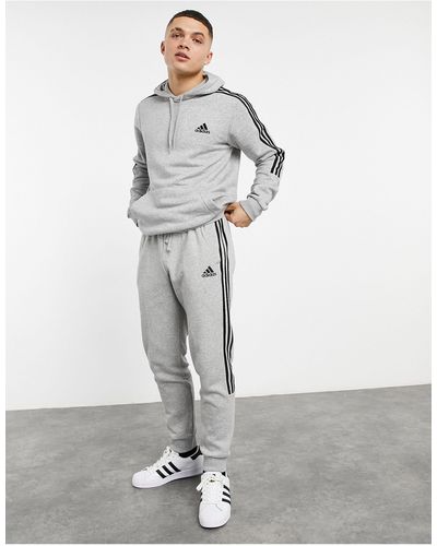 adidas Originals Adidas - Sportswear Essential - joggingbroek Met 3-stripes - Grijs