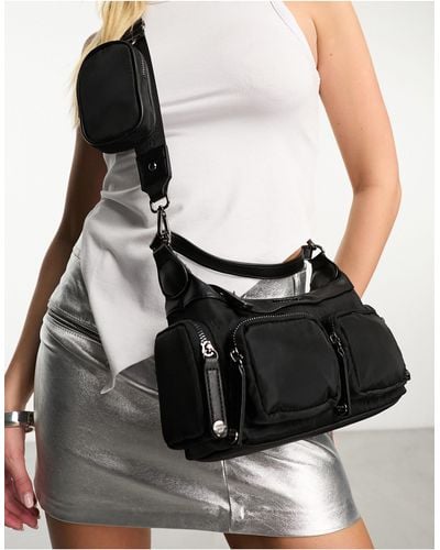 Madden Girl Multi Pouch Shoulder Bag - Black