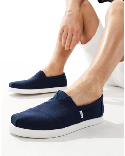 TOMS Alpargata Slip On Shoe Forward - Blue