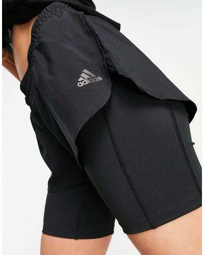 adidas Originals Adidas - Hardlopen - Run Icons - Short Met Logo Met 3-stripes - Zwart
