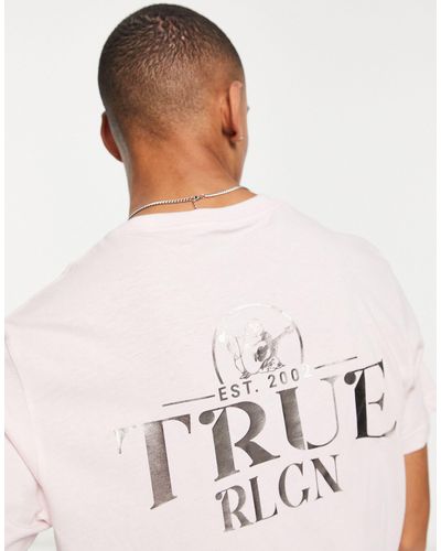 True Religion Logo Back Print T-shirt - Natural
