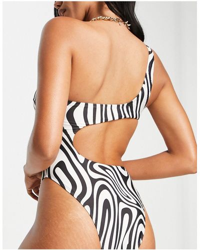Free Society Cut Out Swimsuit - White