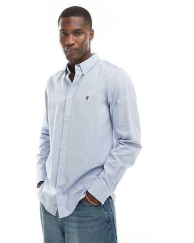 French Connection Long Sleeve Oxford Shirt - Blue