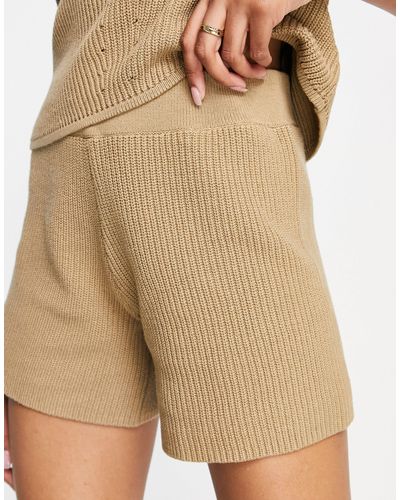 SELECTED Femme Knitted Short Co-ord - Brown