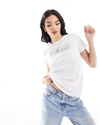 Armani Exchange Camiseta blanca estampada - Blanco