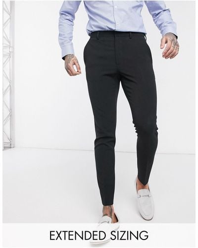 ASOS Pantalon habillé ultra ajusté - noir - Bleu