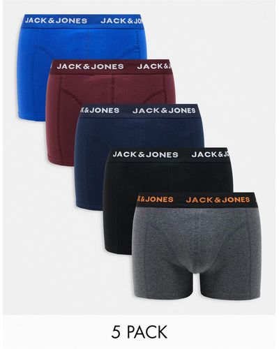 Jack & Jones – 5er packung unterhosen - Blau