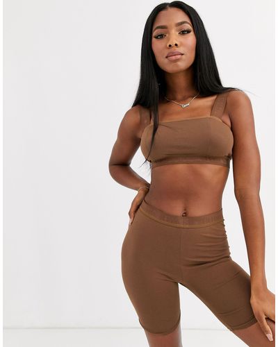 Nubian Skin Cocoa By Ns Nude Bandeau Bralette - Brown